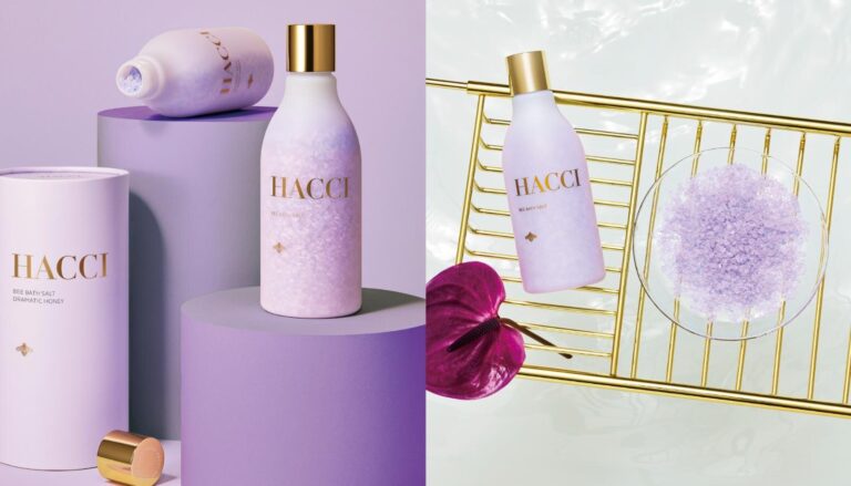 HACCI”マカロンカラー”「BEE バスソルト」はちみつ使用のフローラルハニー