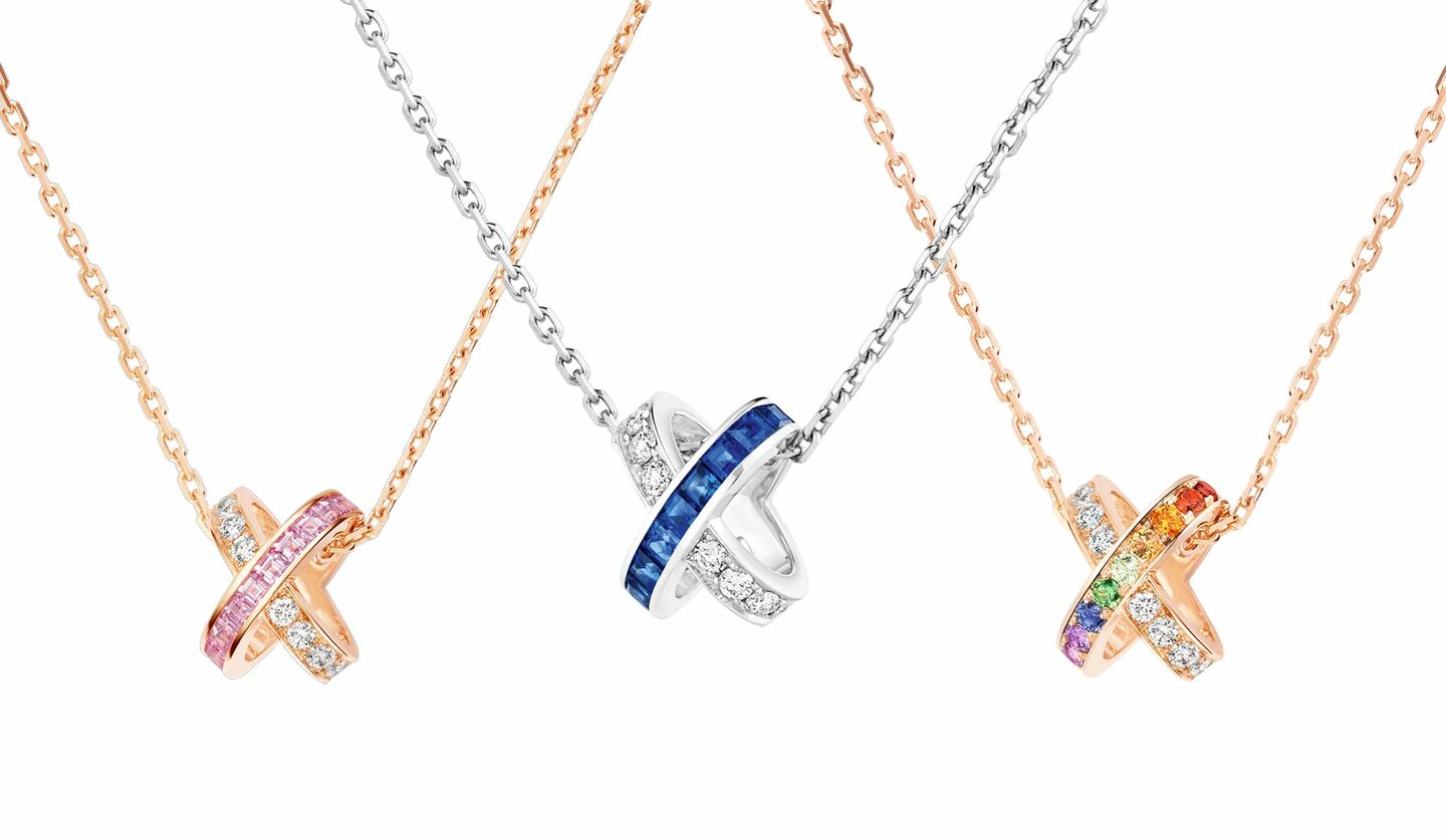 【ショーメ】陽射しに映えるカラージュエリー３選｜“絆”を象徴するクロスモチーフが色彩豊かに輝く『リアン』