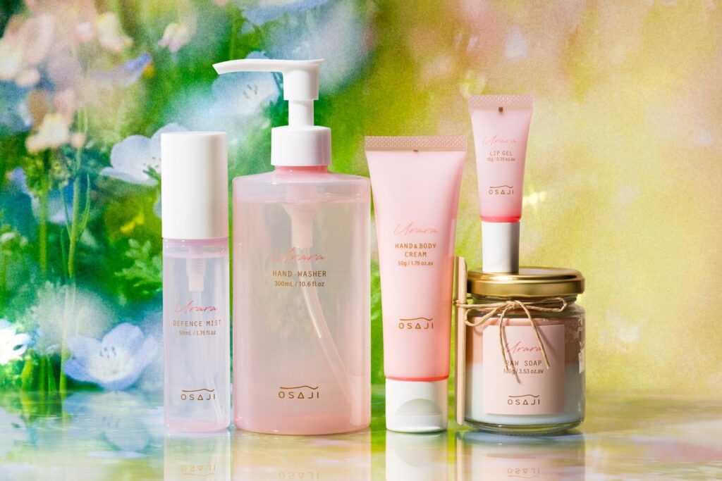 オサジ“ハーバルフローラル香る”「ウララ」が春も！ピンクの半熟せっけん＆花粉ケアミスト